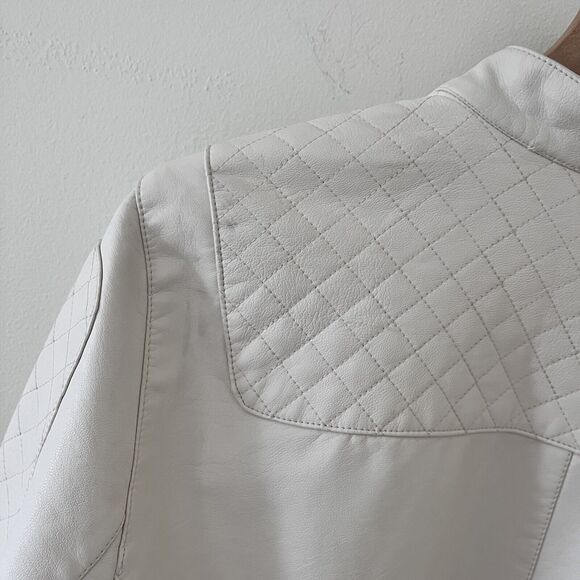 NWT Levi Strauss & Co Women’s Cream Color Faux Leather Motorcycle Jacket… - Picture 13 of 13